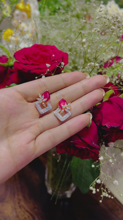 AARVIKA RED EARRINGS